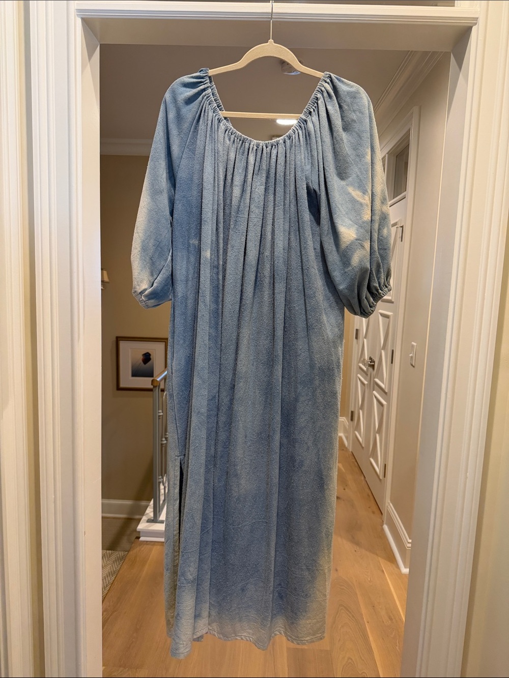 Miranda Bennett Cassett dress indigo raw silk noire (bw)
